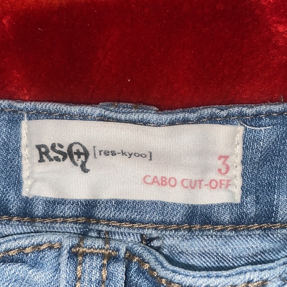 Low Rise Ripped Jean Shorts! Ruffles On Edges! - Picture 3 of 3